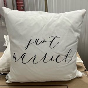 Just Married Decorative Pillow